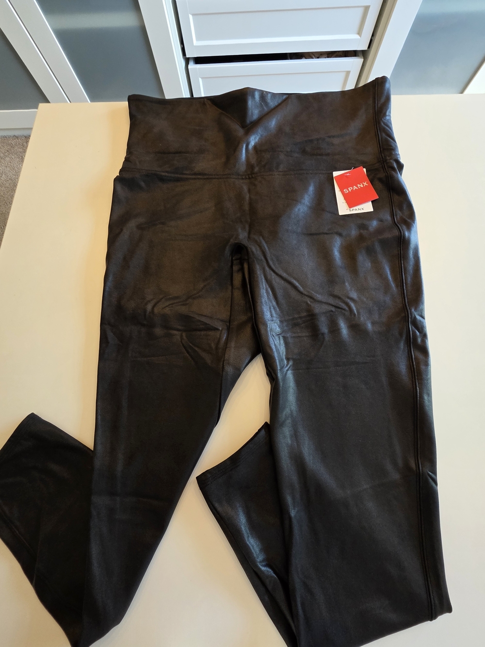 SPANX Faux Leather Black High-Waist Leggings - Size 2X NWT